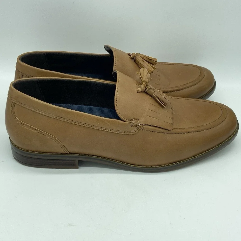 Rockport‎ Men's 9W Comfort DMX Business Leather Kilty Tassel Slip-On Loafers